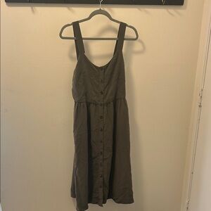 Nicole Miller Dark Brown/Green Midi Dress